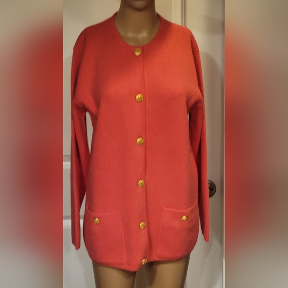 Qu'est-ce Que C'est 100% Argentine Cashmere Women's Pink Cardigan - Picture 1 of 12